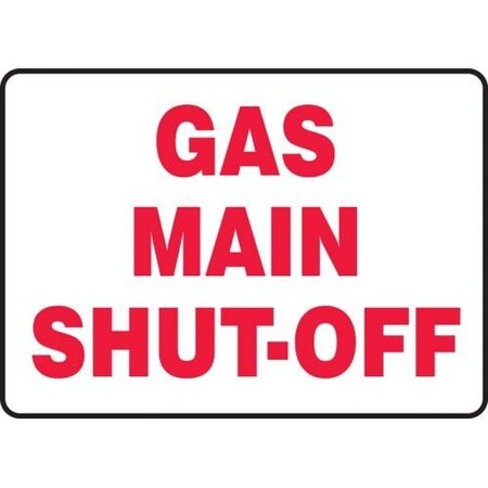 ACCUFORM SAFETY SIGN GAS MAIN SHUTOFF 10 X MCHL530VP MCHL530VP